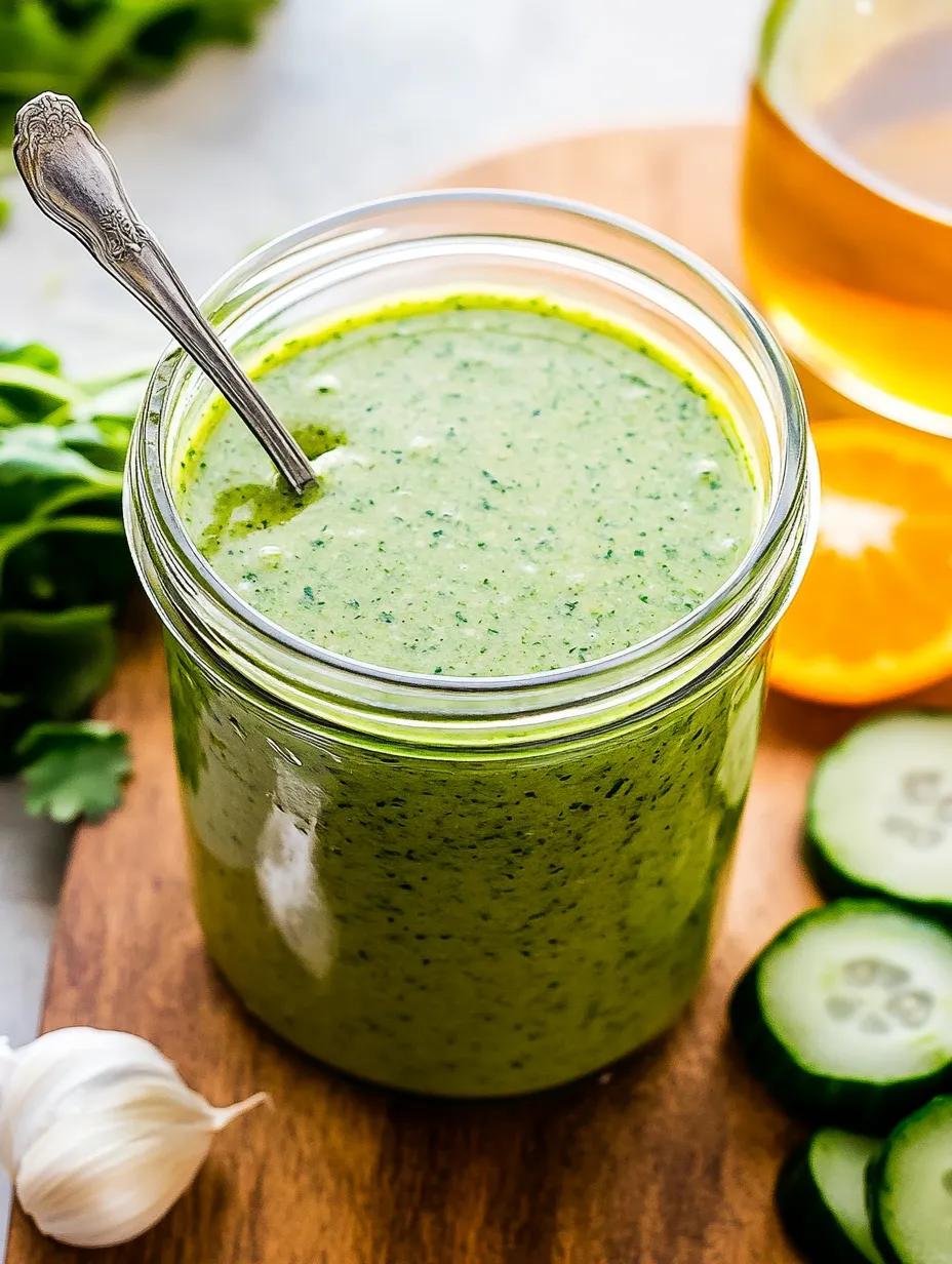 Un pot en verre rempli de smoothie vert.