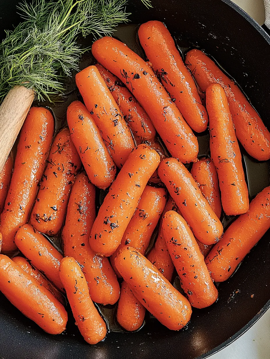 Des carottes dans une poêle.