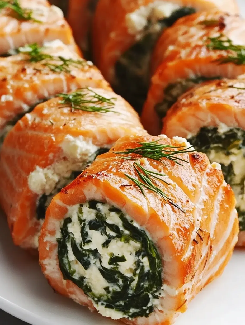 Saumon tranché avec une garniture verte.