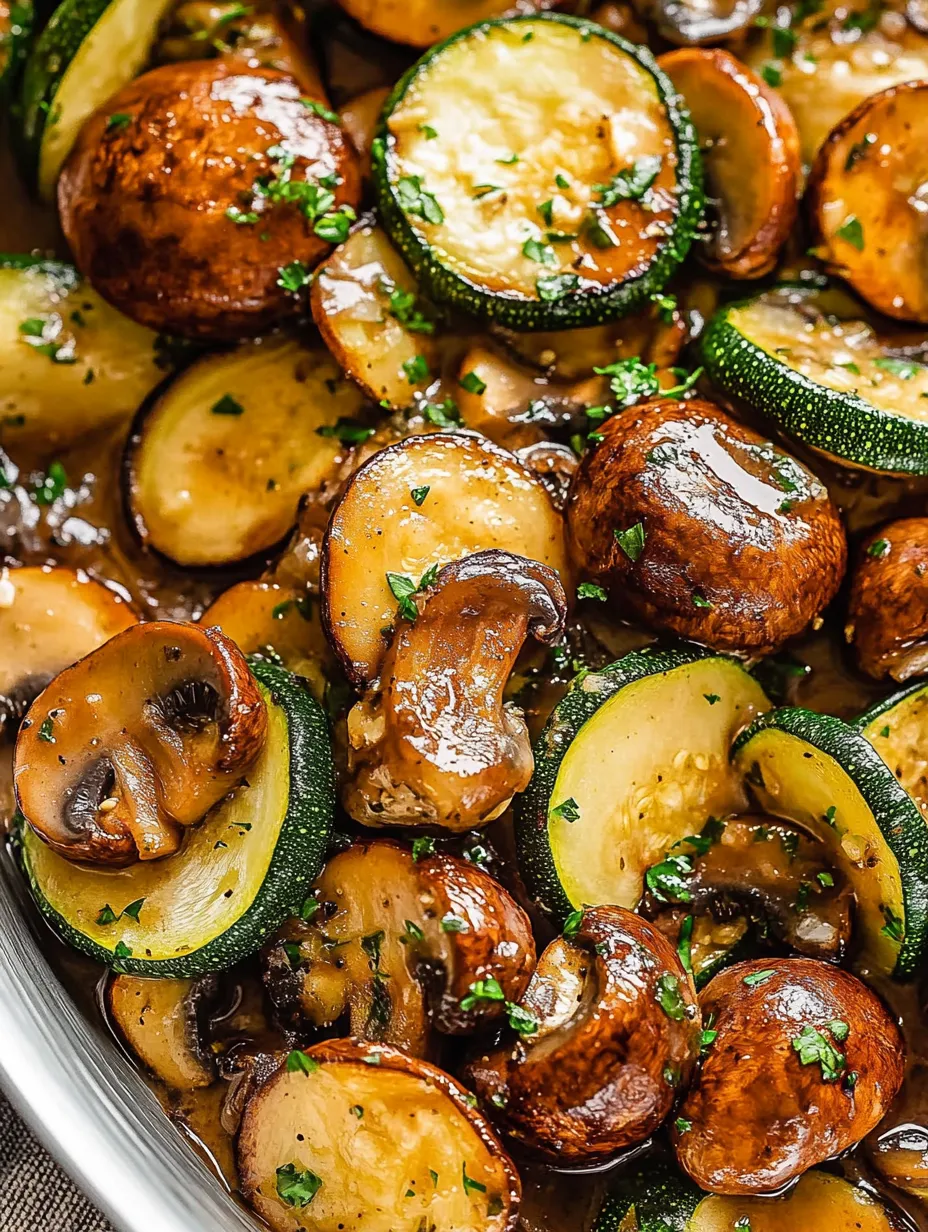 Un bol de champignons et de courgettes.