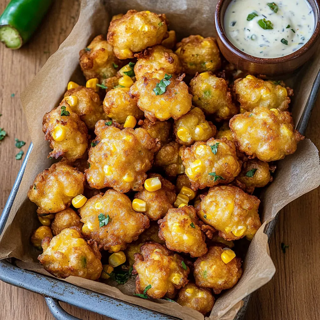 Un bol de maïs chaud avec une petite sauce à côté.