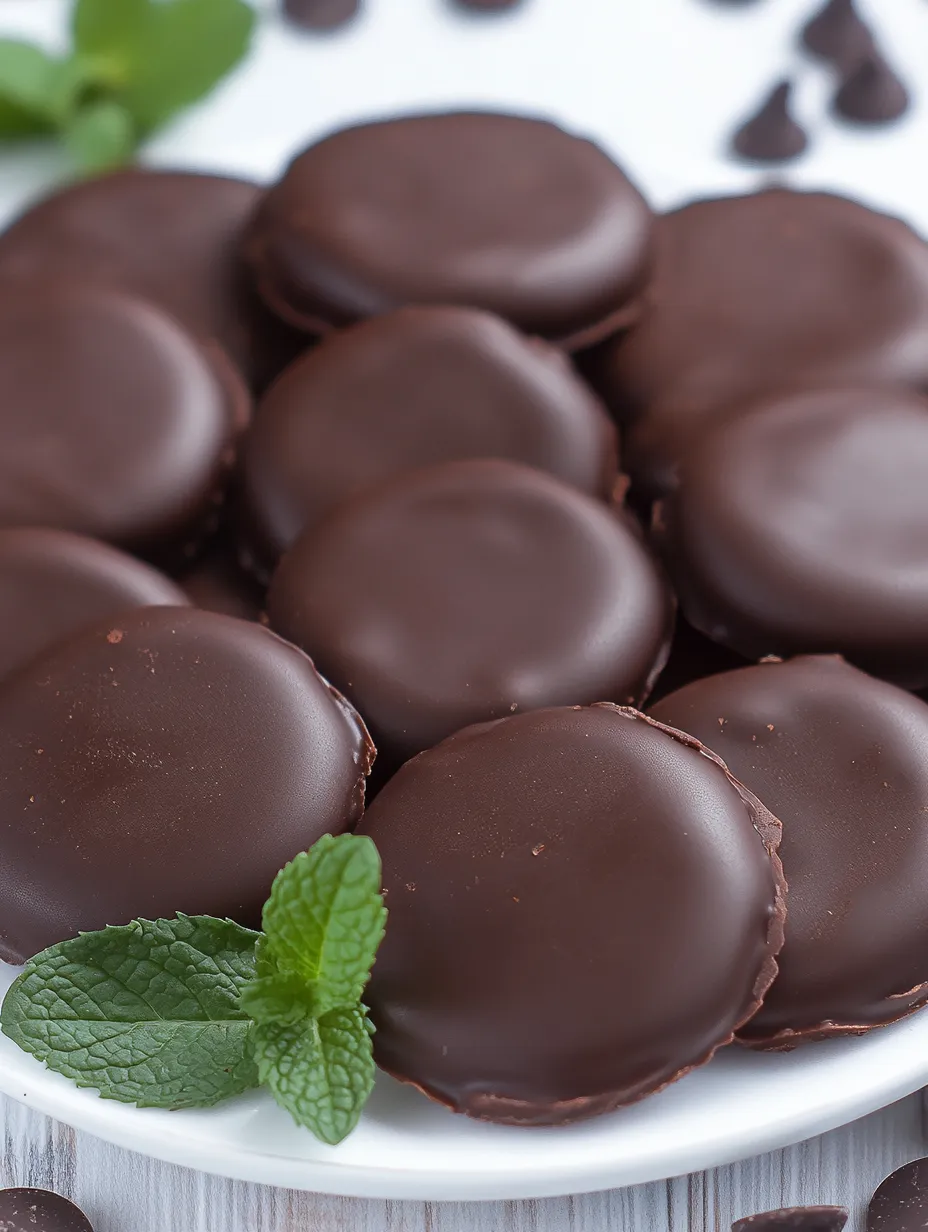 Gâteau au chocolat avec feuilles de menthe sur le dessus.