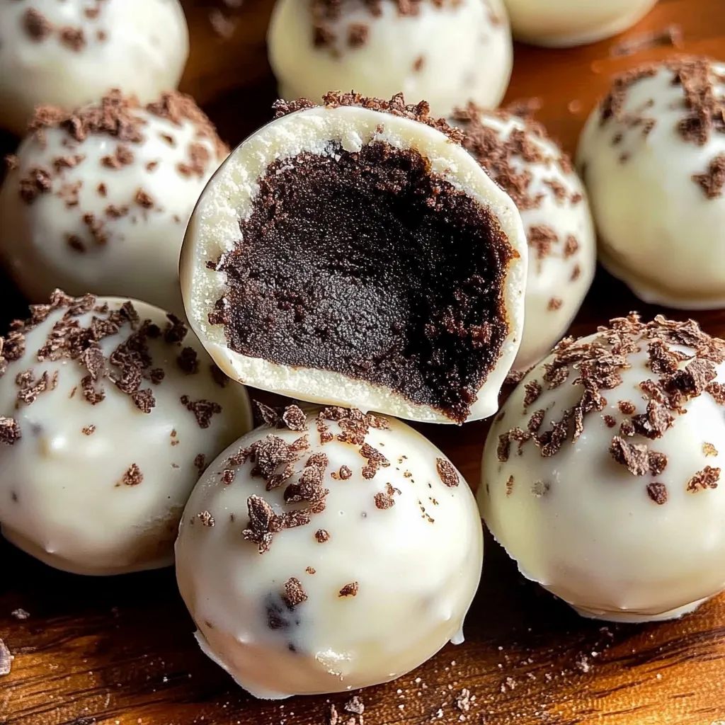 Guimauves enrobées de chocolat sur une table.