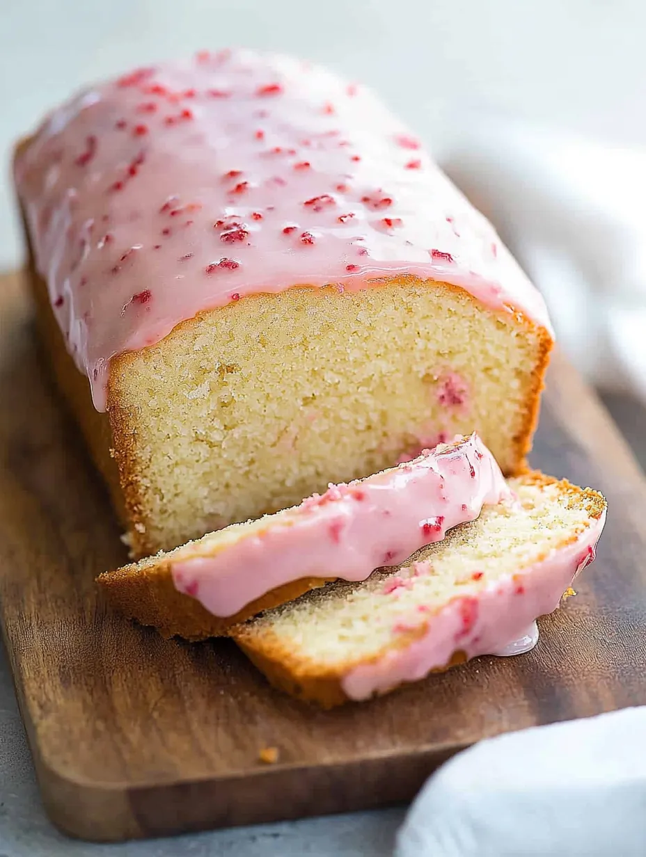 Part de gâteau nappée de glaçage rose.
