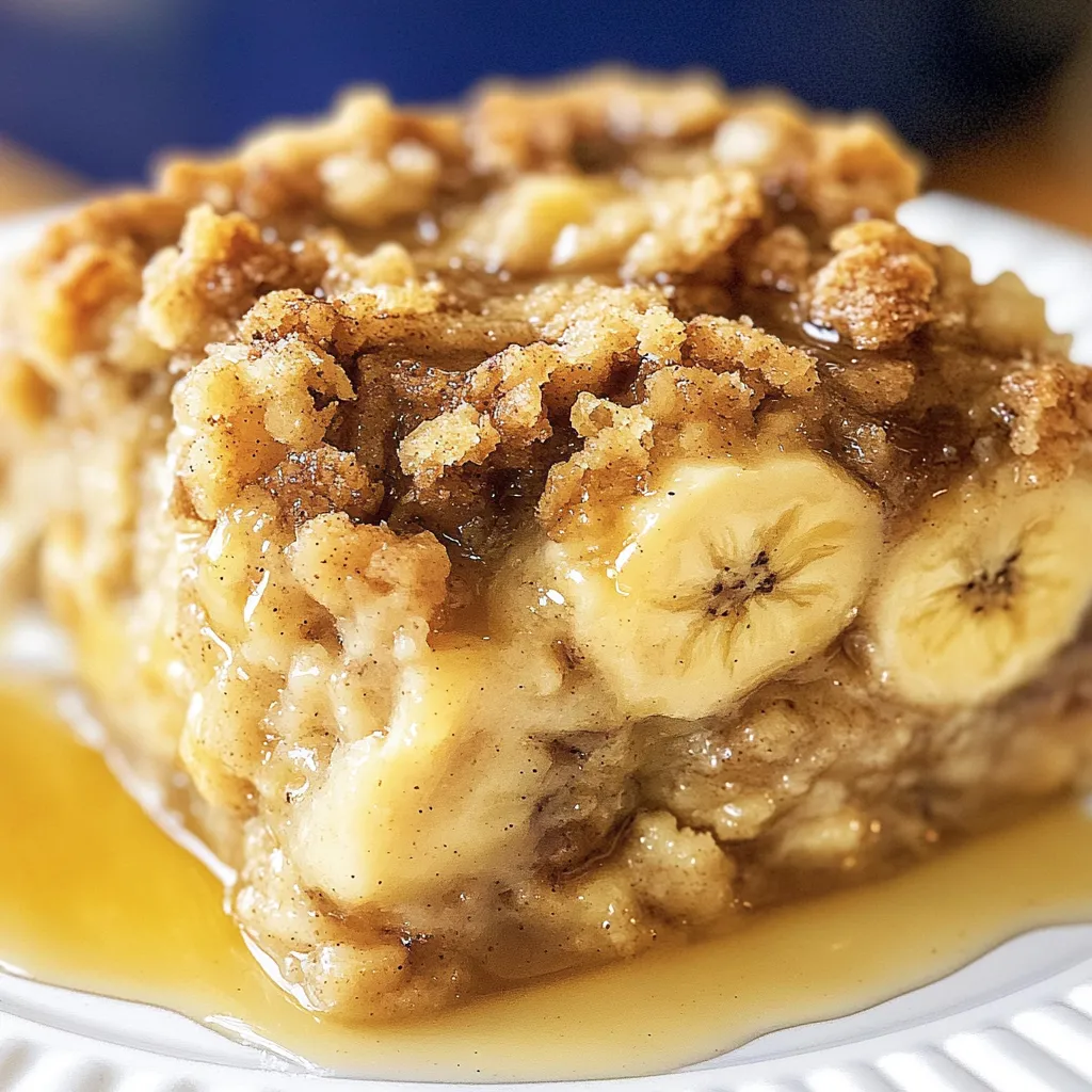 Part de pain banane moelleux à moitié mangée.