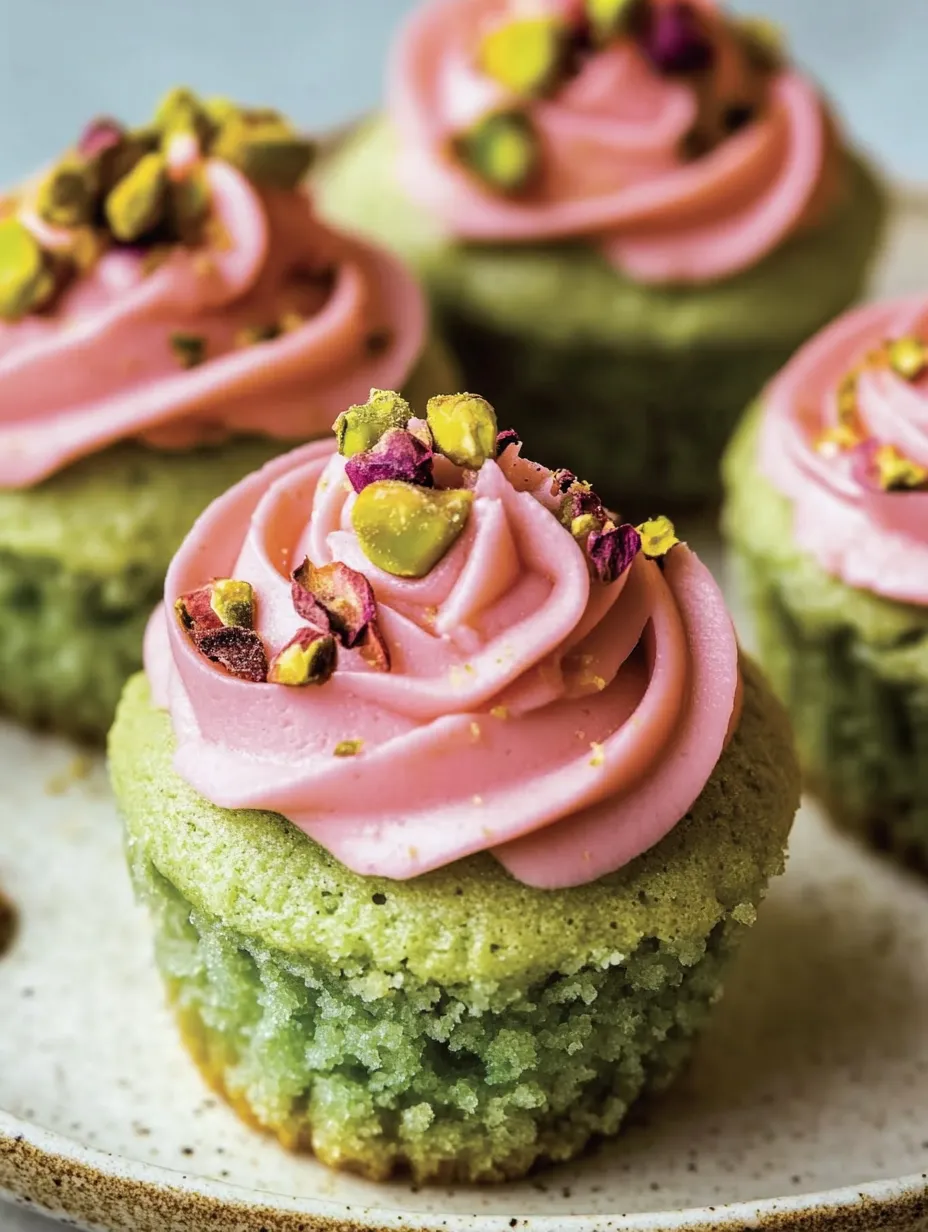 Un mini-gâteau avec glaçage rose et des décorations dessus.