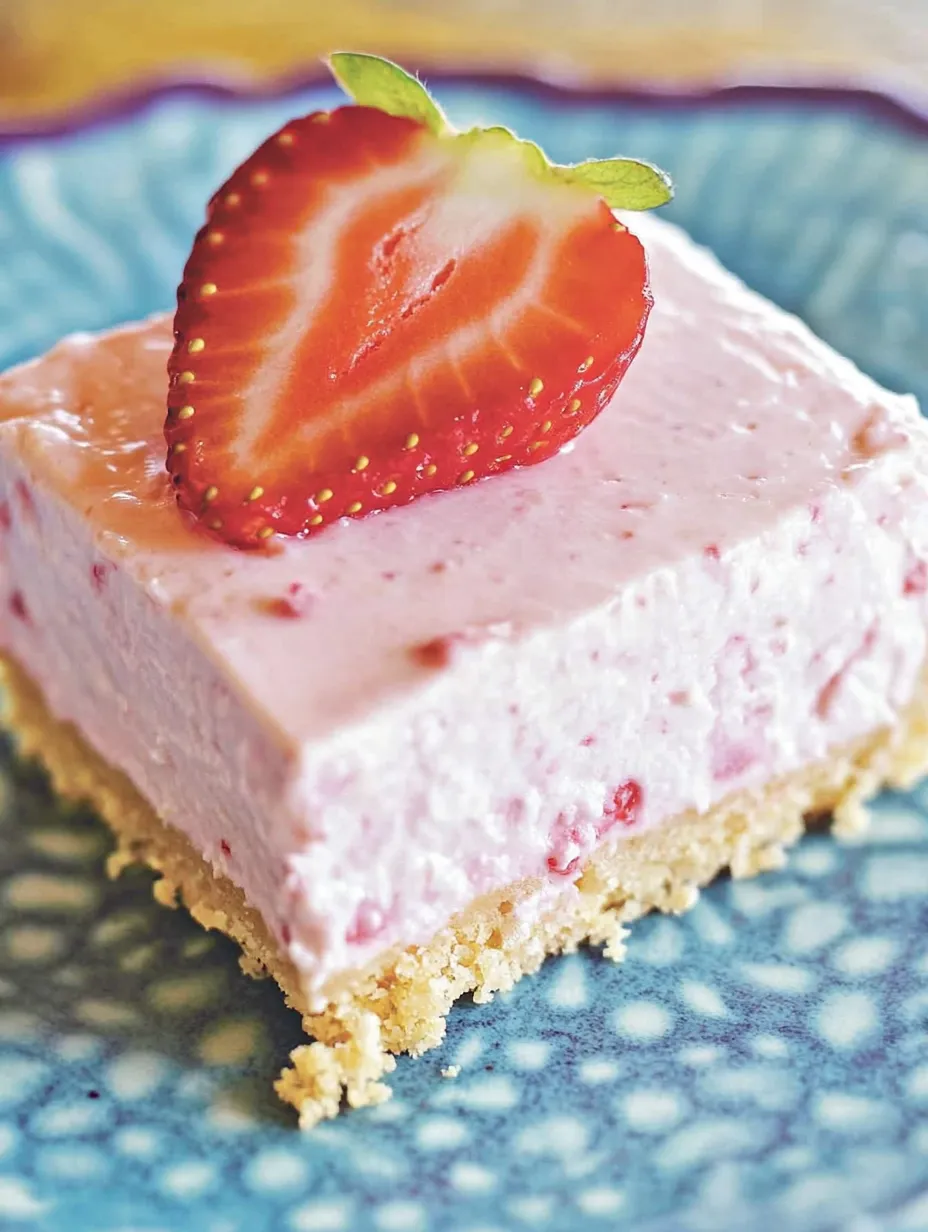 Une part de gâteau avec une fraise dessus.