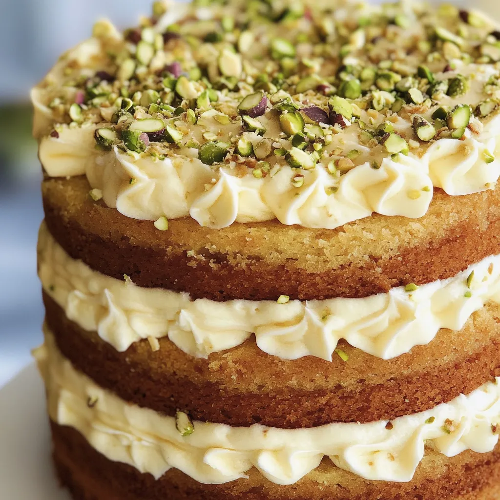 Un gâteau recouvert de glaçage blanc, décoré d’amandes sur le dessus.