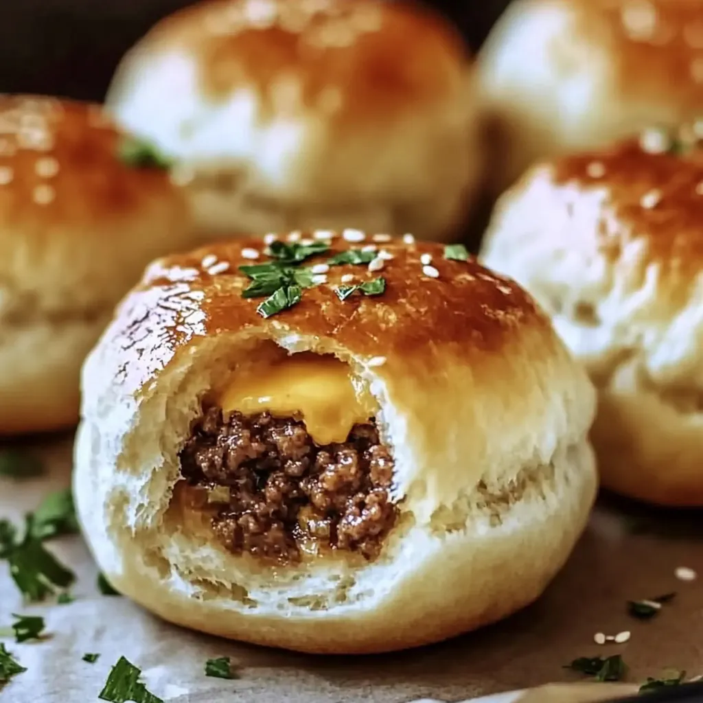 Une assiette de beignets fourrés à la viande.