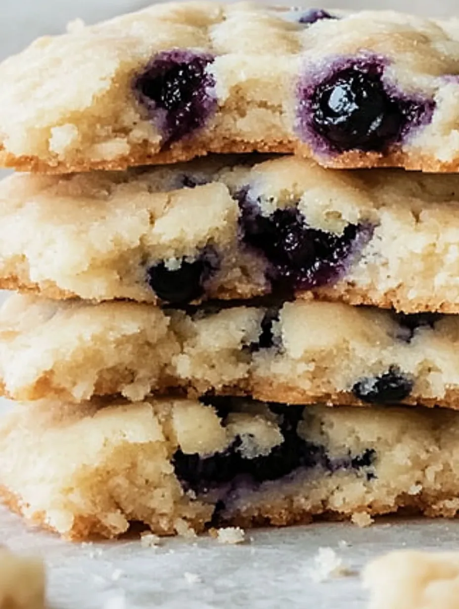 Un tas de biscuits aux myrtilles.