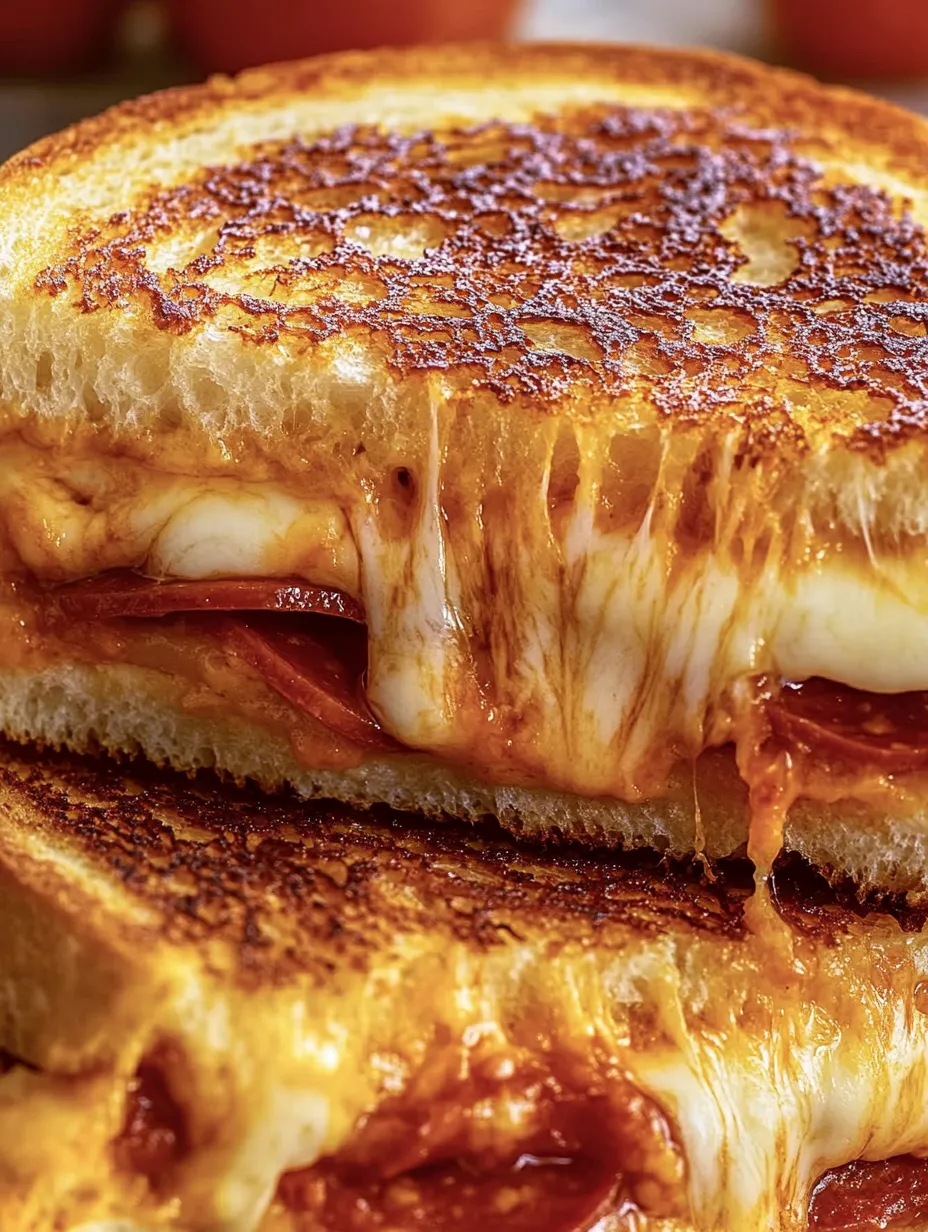 Un gros plan d'un croque-monsieur grillé.