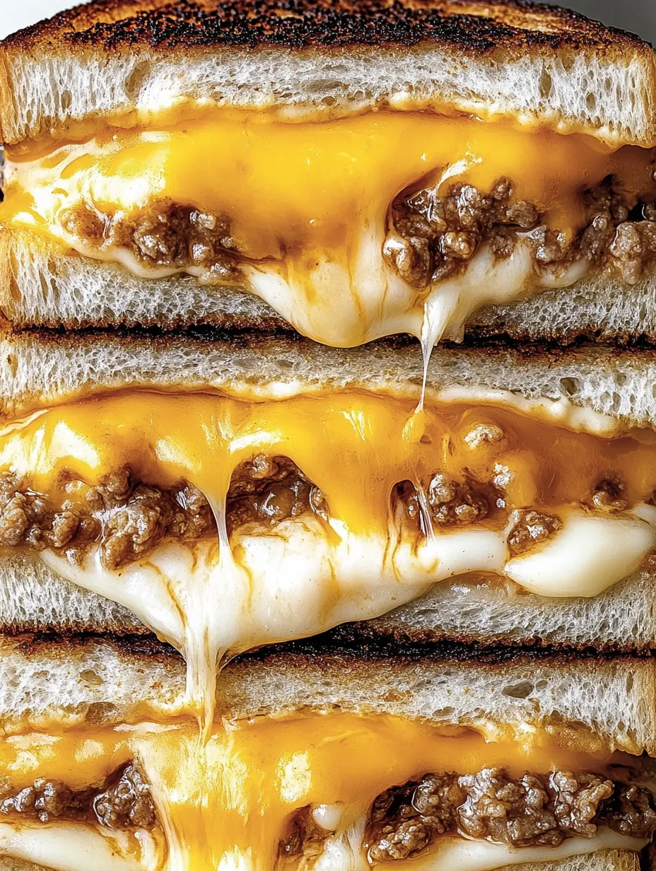 Un sandwich avec du fromage et de la viande dessus.