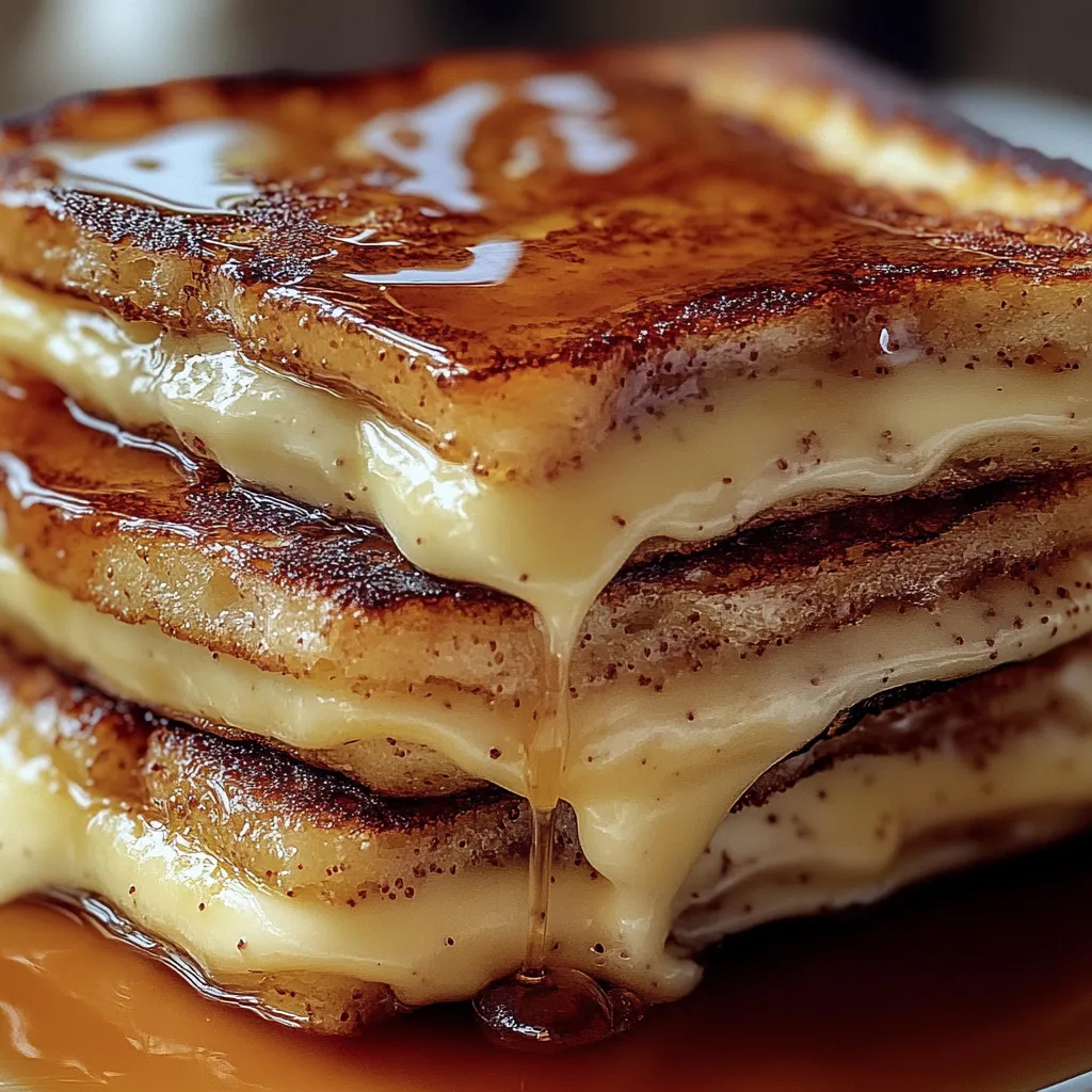 Une pile de pancakes avec du sirop.