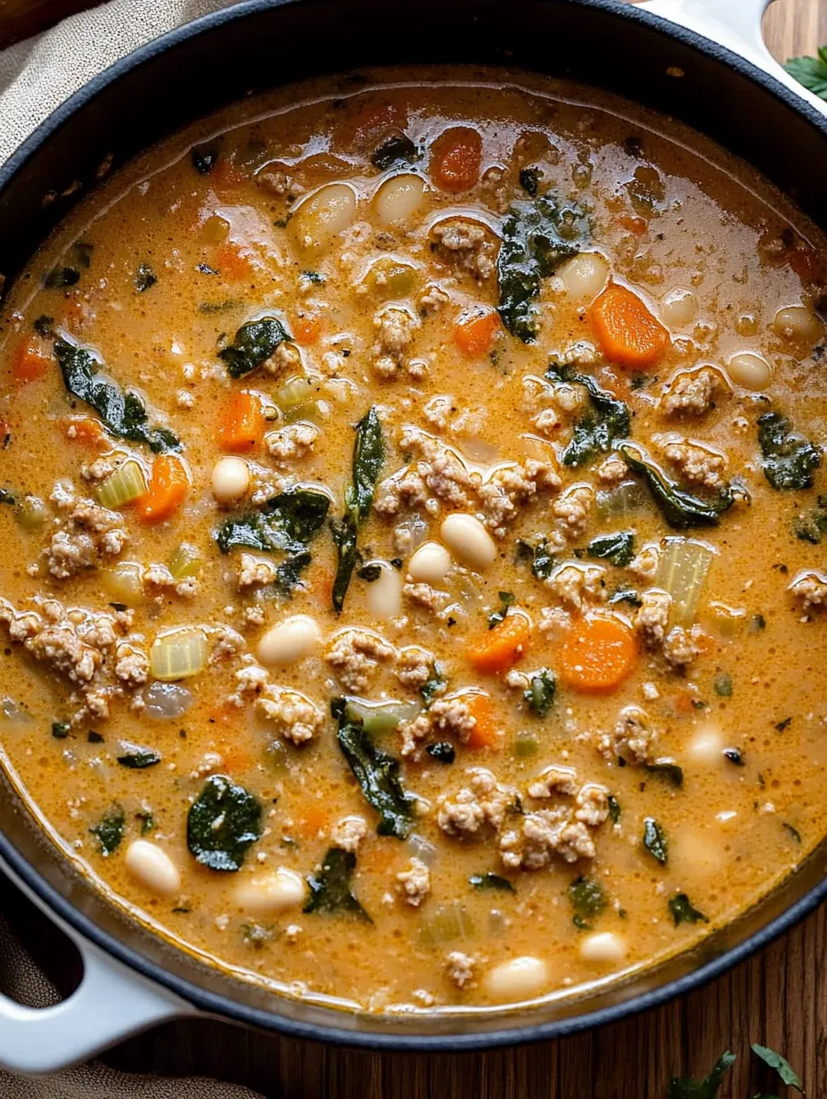 Un bol de soupe avec viande et légumes.