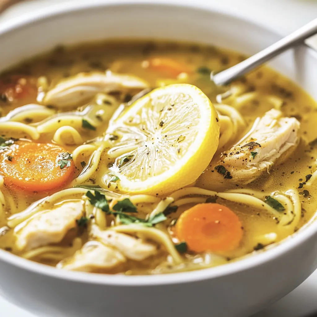 Un bol de soupe avec carottes et citron.