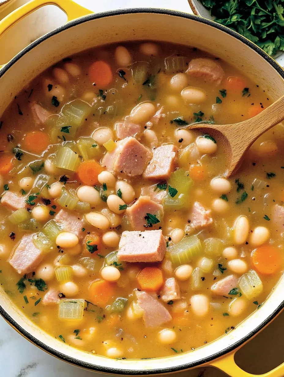 Un bol de soupe avec viande et légumes.