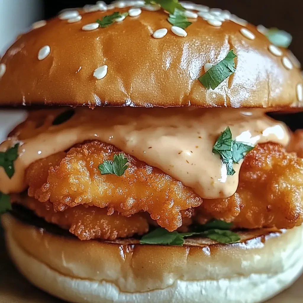 Un sandwich avec sauce et garniture verte.