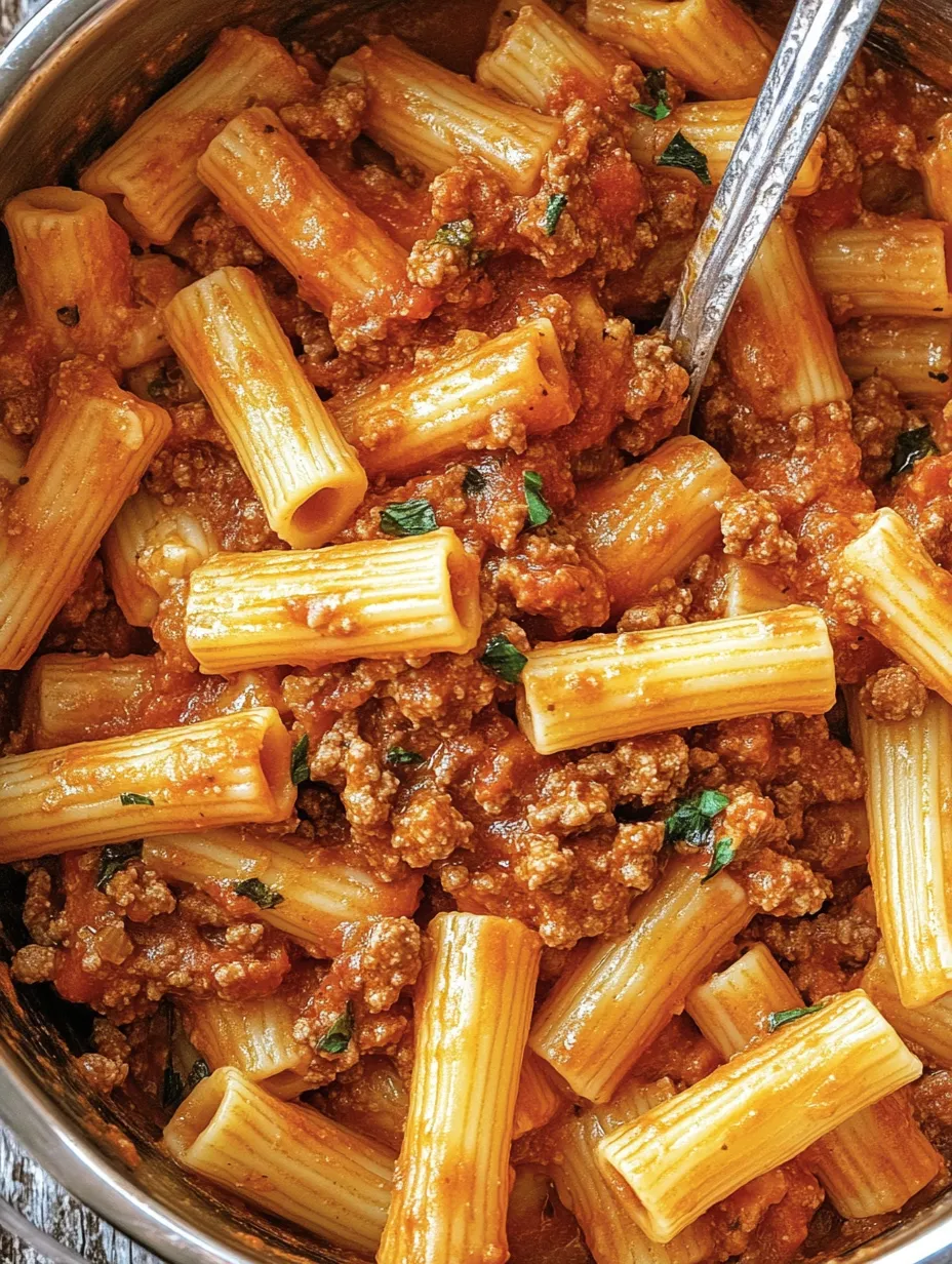 Un bol de pâtes à la sauce à la viande.