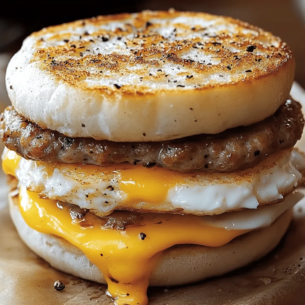Un sandwich avec œuf et saucisse.