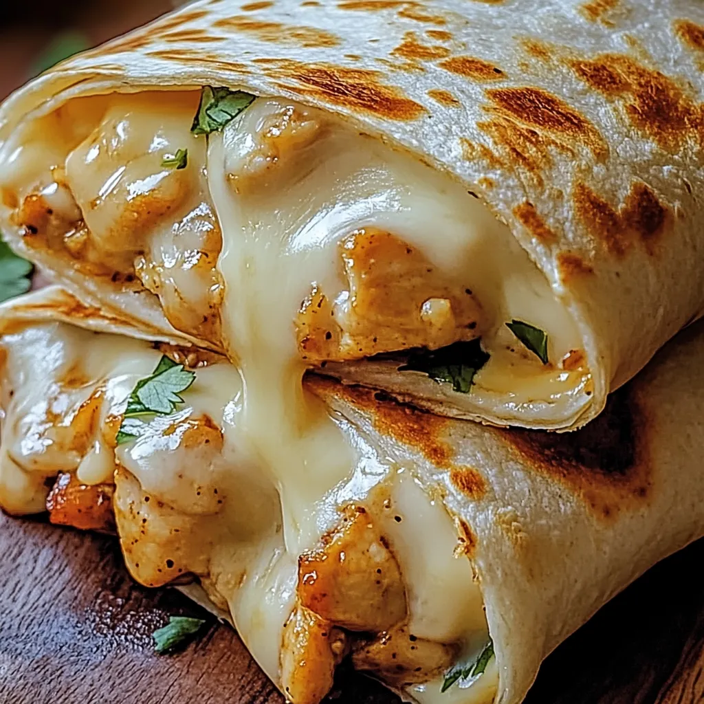 Le wrap au poulet est un en-cas délicieux!