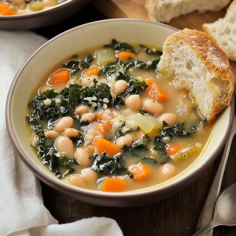 Soupe aux Haricots Blancs et Chou Frisé