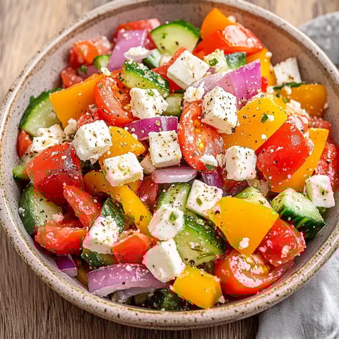 Salade Paysanne Grecque – Recette Facile de Salade