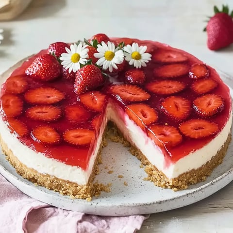 Une tarte aux fraises avec fraises fraîches et touches de citron.