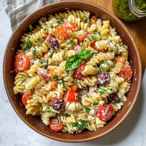 Salade de pâtes italienne (Végétarienne)